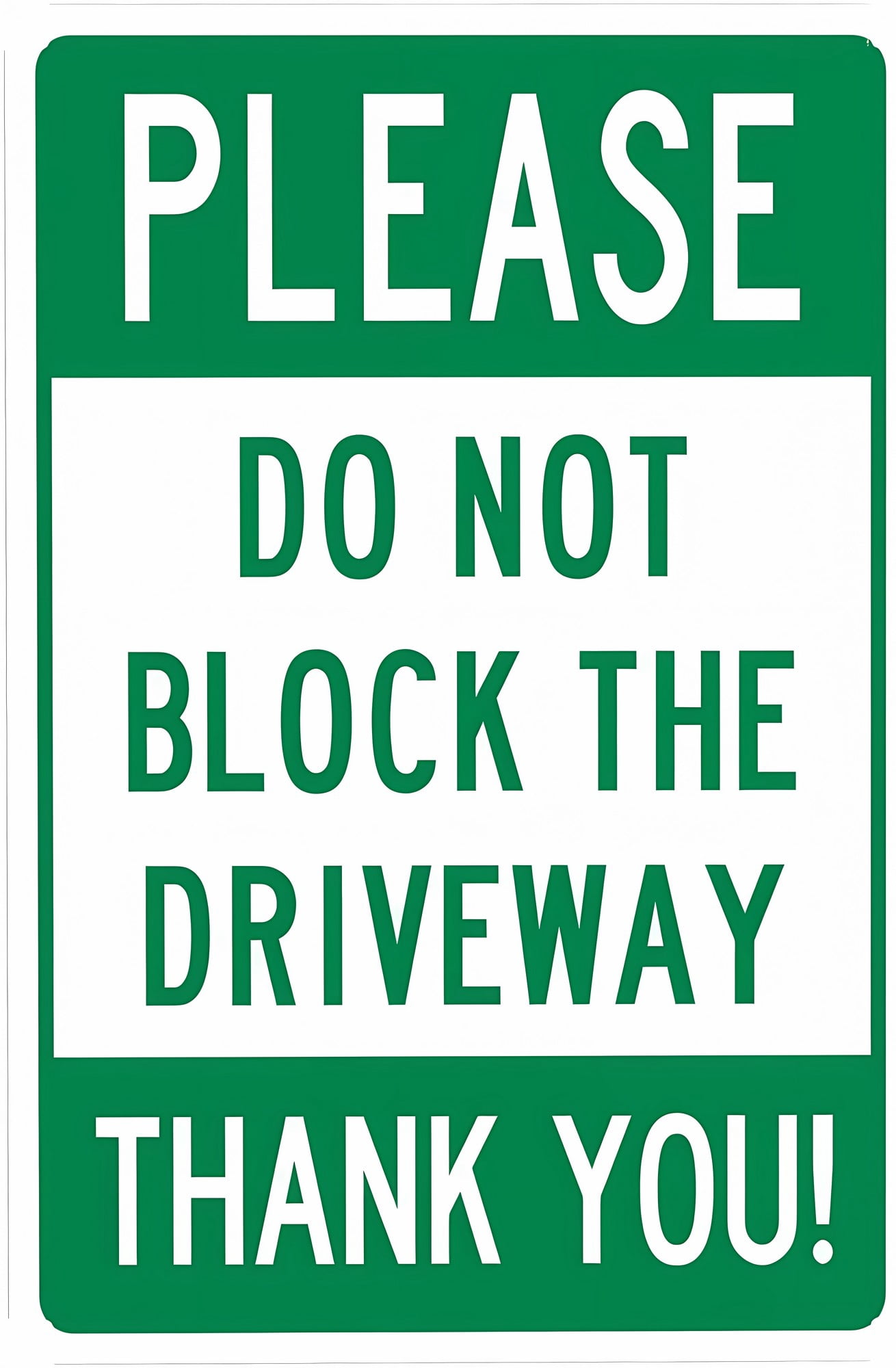 Please Do Not Block Driveway Warning Sign - 8"x12", Driveway Security ...