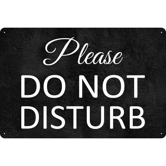 Please Do Not Disturb Door Metal Signs - Funny Privacy For Office Cubicle, Desk Or Personal Room Door - - Decorative Tin Sign Size: 12 x 16 inch
