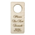 thumbnail image 1 of Please Do Not Disturb Meeting In Progress Door sign - Wood, 1 of 1