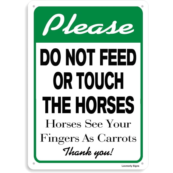 Please Do Not Feed The Animals, 8x12 Inch, Aluminum They Will Bite Sign