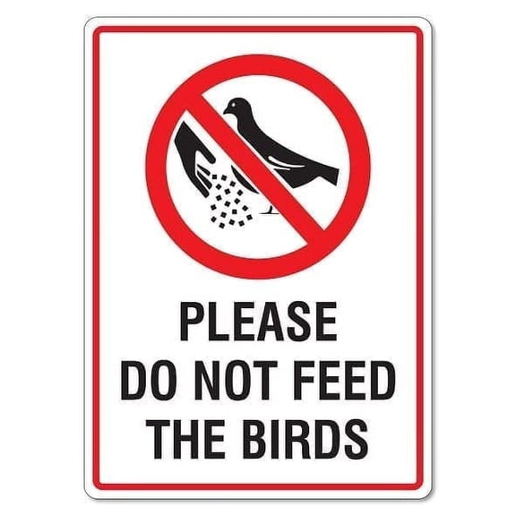 Please Do Not Feed The Birds Sign Animal Signs Metal Tin Sign Caution Danger Safety Security Warning Notice Signs (Aluminum) Size: 8 x 12 inch
