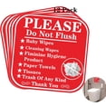 thumbnail image 1 of Please Do Not Flush Signs 6inch Please Do Not Flush Anything Except Toilet Paper Signs 12Pcs, 1 of 6