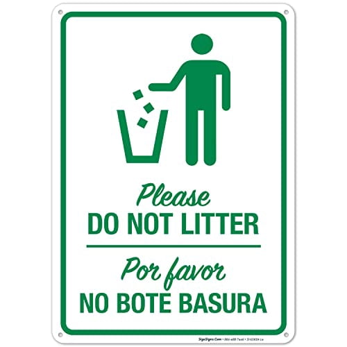 "Not Responsible For Lost Or Stolen Articles" Bilingual Sign - 18x24 Inches, 55 Mil HDPE, Outdoor Durable, Made In USA