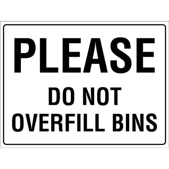 Please Do Not Overfill Bins Sign Rustic Metal Tin Sign Home Outdoor Art Wall Decorations For Cafe Bar Kitchen 12X8Inch