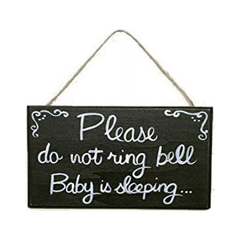 Please Do Not Ring Doorbell.... Baby Sleeping Sign Black & White