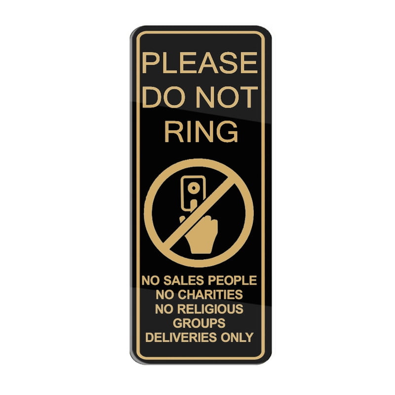 Please Do Not Ring Sign For House, 10X3 Inch Acrylic Plaque With Strong ...