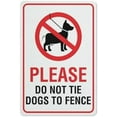 thumbnail image 1 of Please Do Not Tie Dogs To Fence Sign 12X8 Inch Tin Sign Great For Garden And Yard Wall Decor, 1 of 4