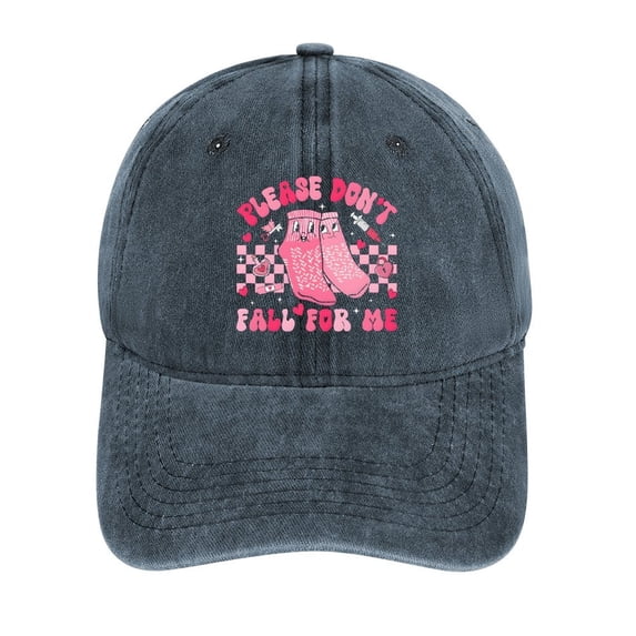 Please Don’t Fall for Me RN Navy Hat Adjustable Funny Fashion Unisex Baseball Cap for Men Women