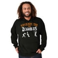 thumbnail image 1 of Please Don’t Feed the Zombies Unisex Plus Fleece Graphic Hoodie Brisco Brands 2X, 1 of 5