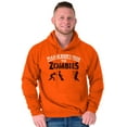 thumbnail image 1 of Please Don’t Feed the Zombies Unisex Plus Fleece Graphic Hoodie Brisco Brands 3X, 1 of 5