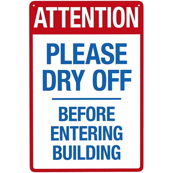 Please Dry Off Pool Sign - 8"x12" Retro Aluminum Tin Sign, Vintage Style, Funny Pool Wall Decor Art