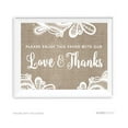 thumbnail image 1 of Koyal Wholesale Burlap Lace Favor Wedding Sign 8.5x11 Rustic Party Decor, 1 of 1