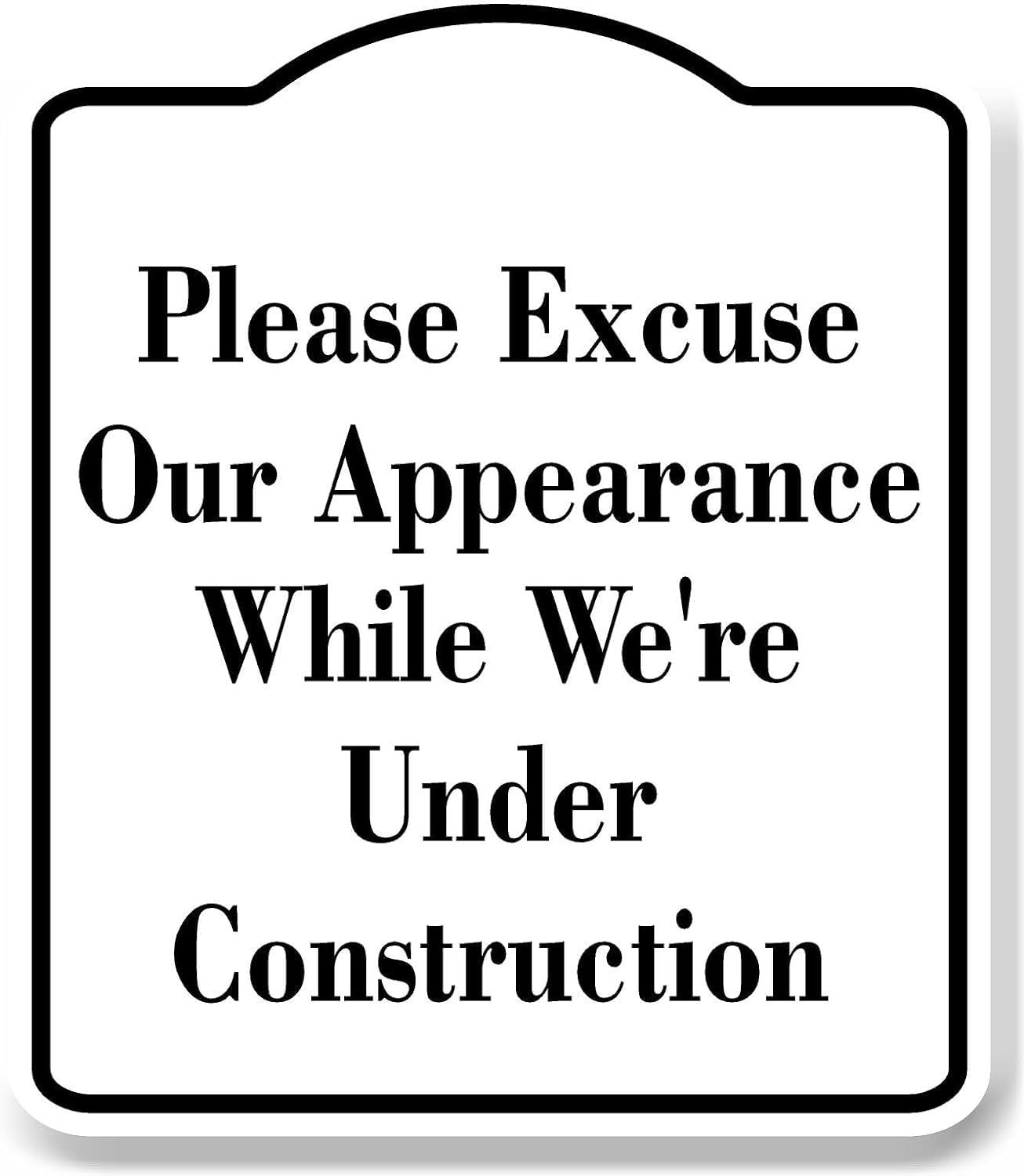 Warnschild 'Achtung Baustelle' – Aluminium, 21,6x25,4 Cm, Für Innen & Außen, Robust