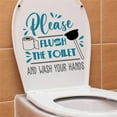 thumbnail image 1 of Please Flush The Toilet And Wash Your Hands Bathroom Wall Sign – Funny Restroom Decor, Durable Vinyl Sticker For Home Or Office, Easy To Apply And Remove, Waterproof And Fade Resistant, 8x8 Inches, 1 of 6
