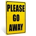 thumbnail image 1 of Please Go Away Metal 8x12 Warning Sign Funny Garage Man Cave Home Office Wall Decor, 1 of 8
