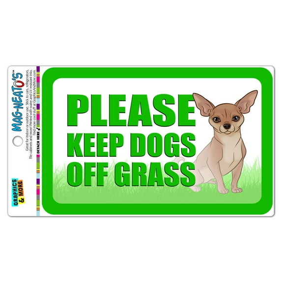 Please Keep Dogs Off Grass MAG-NEATO'S(TM) Automotive Car Refrigerator Locker Vinyl Magnet