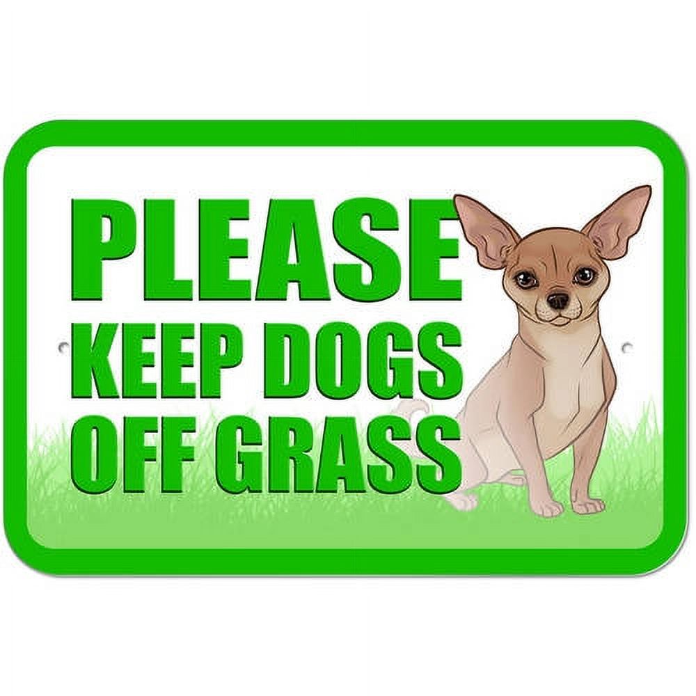 Please Keep Dogs Off Grass Sign