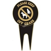 Please Keep Off Grass Sign - Stay Off Lawn Sign - Grass Stay Off Sign - No Pooping Dog Signs for Yard Stop Dogs from Pooping and Peeing On Your Lawn Aluminum Dog Sign 6x12 inches