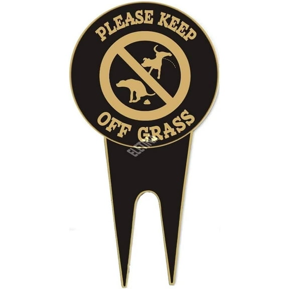 Please Keep Off Grass Yard Sign With Stake, No Dogs,No Pets,No Peeing,No Pooping on Lawn Signs Aluminum Dog Sign 6x12 inches