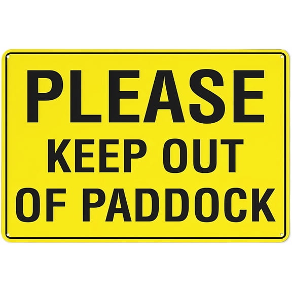 Please Keep Out Of Paddock Sign - 8"x12" Grade Reflective Rust Free Aluminum Sign, Weather Resistant Waterproof Easy To Mount, Farm Paddock, Restricted Access