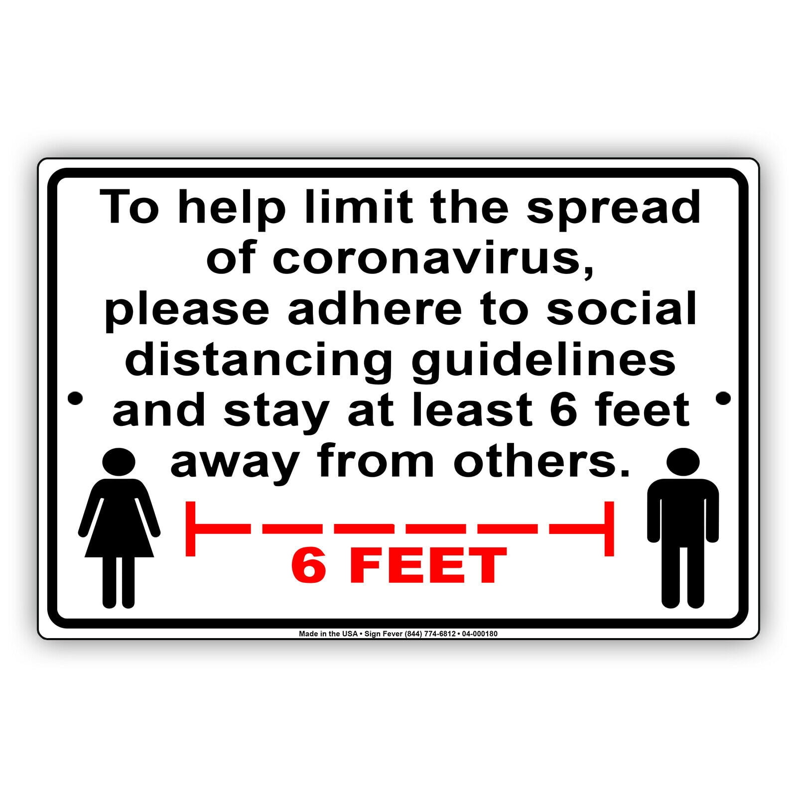 Please Keep Social Distancing at Least 6 Feet for Safety Protect Your ...