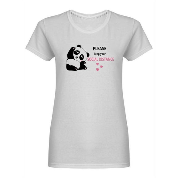 Please Keep Your Social Distance Shaped T-Shirt Women -Image by Shutterstock, Female XX-Large