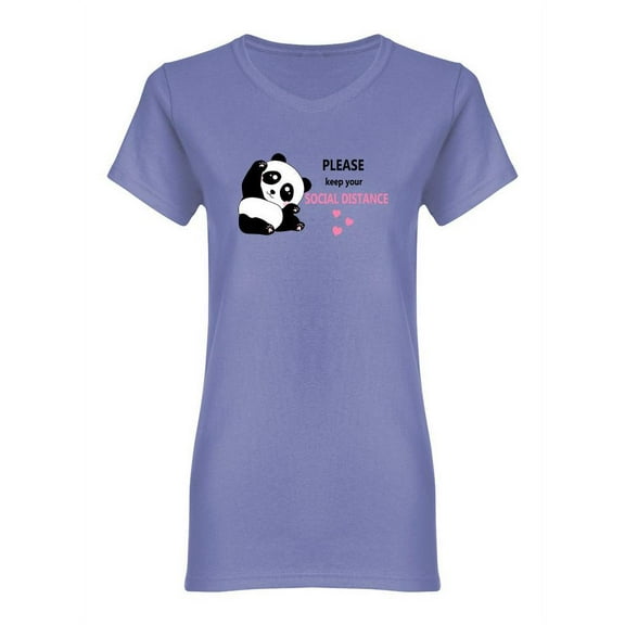 Please Keep Your Social Distance Shaped T-Shirt Women -Image by Shutterstock, Female x-Large