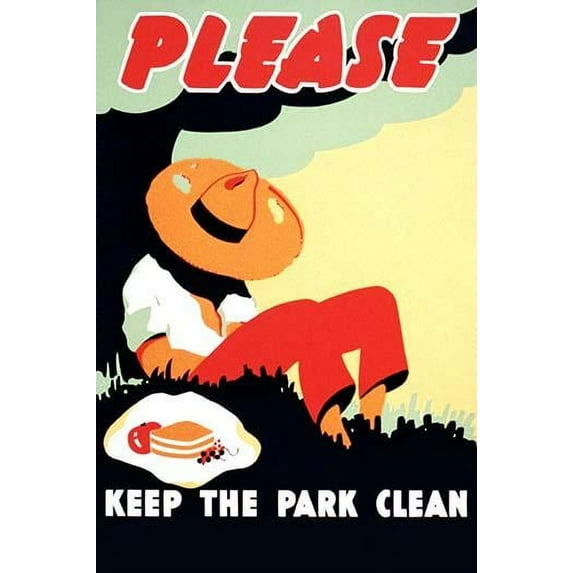 Please Keep the Park Clean-Fine Art Canvas Print (20" x 30")