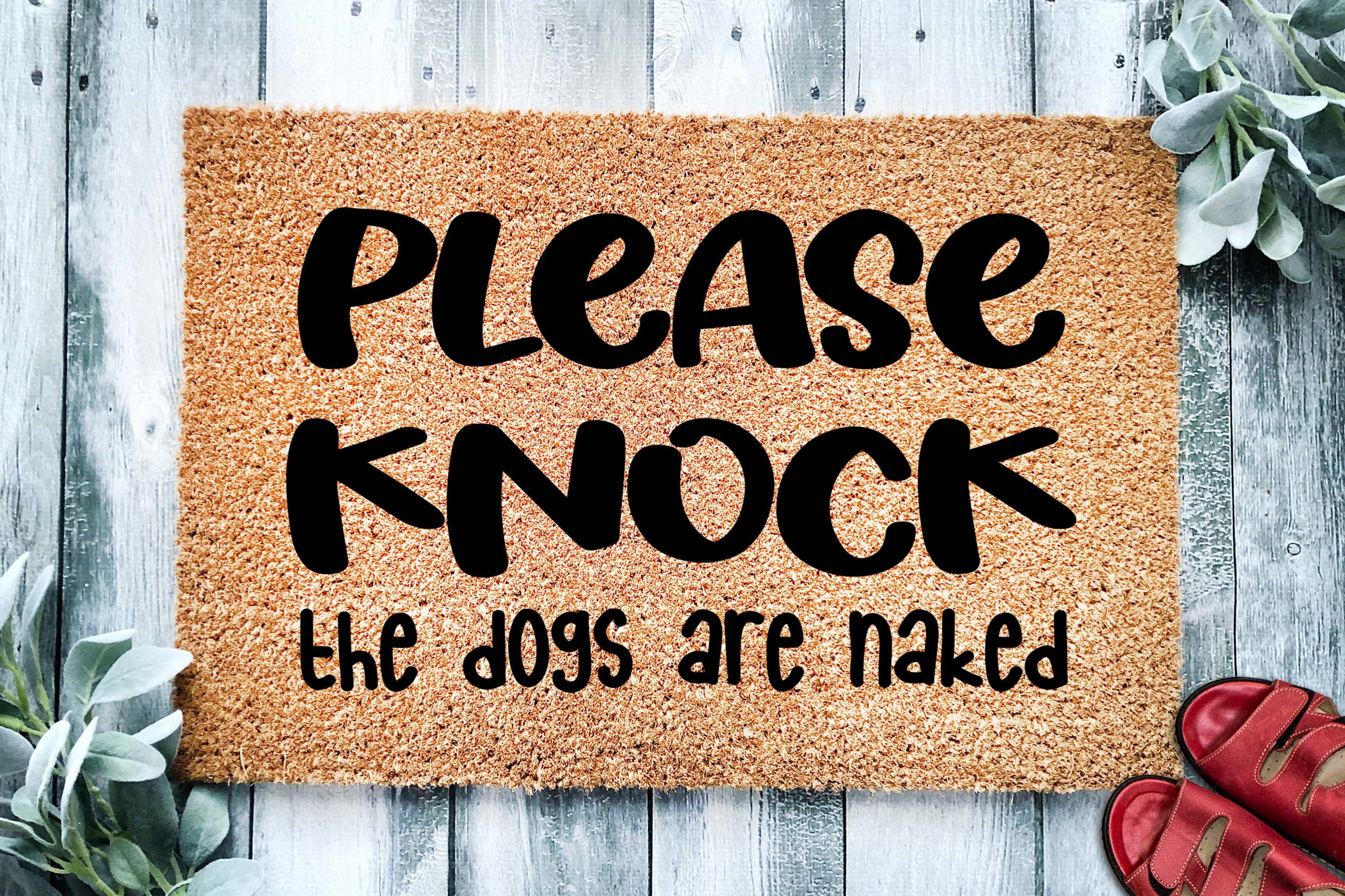 Please Knock The Dogs Are Naked | Funny Doormat | Go Away Funny Doormat |  Welcome Mat | Funny Door Mat | Funny Gift | Home Doormat - Walmart.com