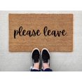 thumbnail image 1 of Please Leave Doormat, Personalized Doormat, Porch Decor, Custom Doormat, Funny Doormat, Welcome mat, Front mat, go Away, Anti People Doormat Pattern Entrance Mat Rubber Welcome Mats, 24 x 16 Inch, 1 of 5