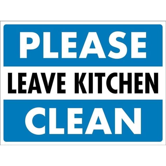 Please Leave Kitchen Clean Sign Home Bar Pub Kitchen Restaurant Wall ...