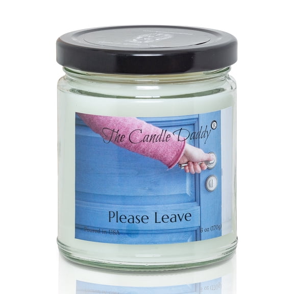 Please Leave... - Last Cup of Coffee Scented 6 Ounce Jar Candle- 40 Hour Burn