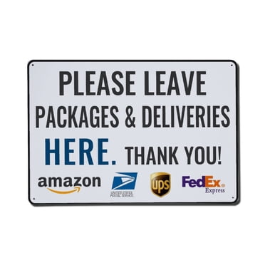 Package Delivery Sign, Delivery Instructions FedEx Amazon Ups USPS Sign ...