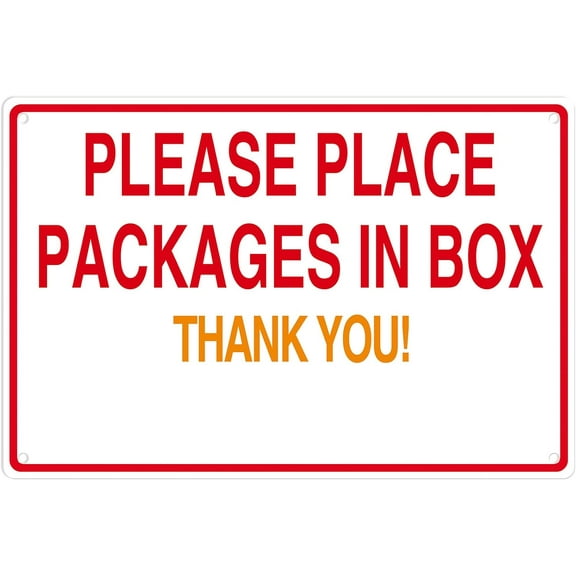 Please Leave Packages and Deliveries Here Sign,Self-Adhesive Weatherproof Fade-Resistant Place Packages in Box Sign, Please Delivery Packages in Box Sticker for Home, Office,,812 inch