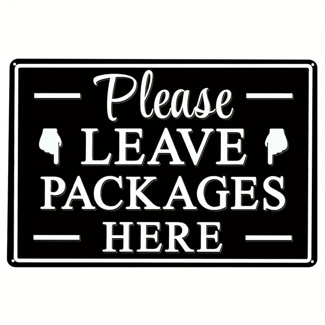 Please Leave Packages Here Metal Sign Package Delivery Decor Indoor
