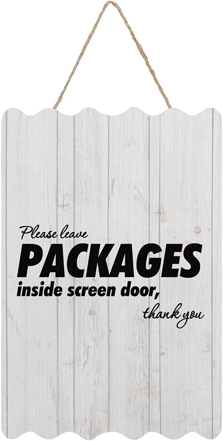 Please Leave Packages Inside Screen Door,thank You Modern Wooden Farmhouse Décor Wood Pallet ...