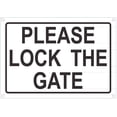 thumbnail image 1 of Please Lock GATE Sign (Rust Free Aluminium 7X10), 1 of 3