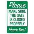thumbnail image 1 of Please Make Sure The Gate Is Closed Properly Warning Sign, Gate Security Metal Signs for Busines Home Outdoor Indoor Road Yard Garage Street Wall Caution Decor 8 x 12 Inch, 1 of 4