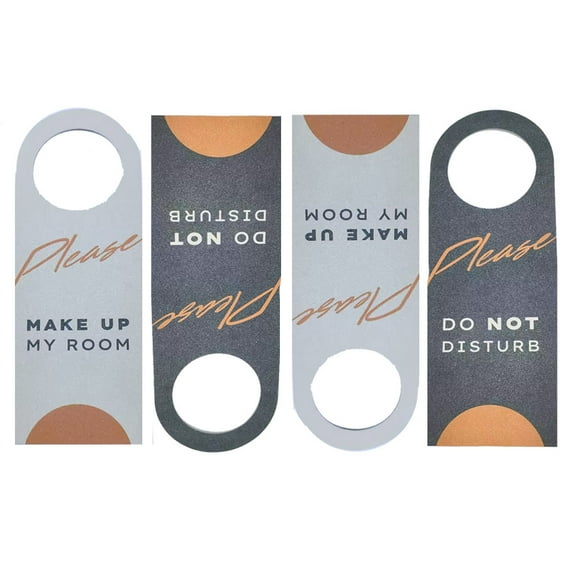 Please Make Up My Room Tag Label,8.83.3inch Please Do Not Disturb Card, Hanging card for the Door 4Pcs
