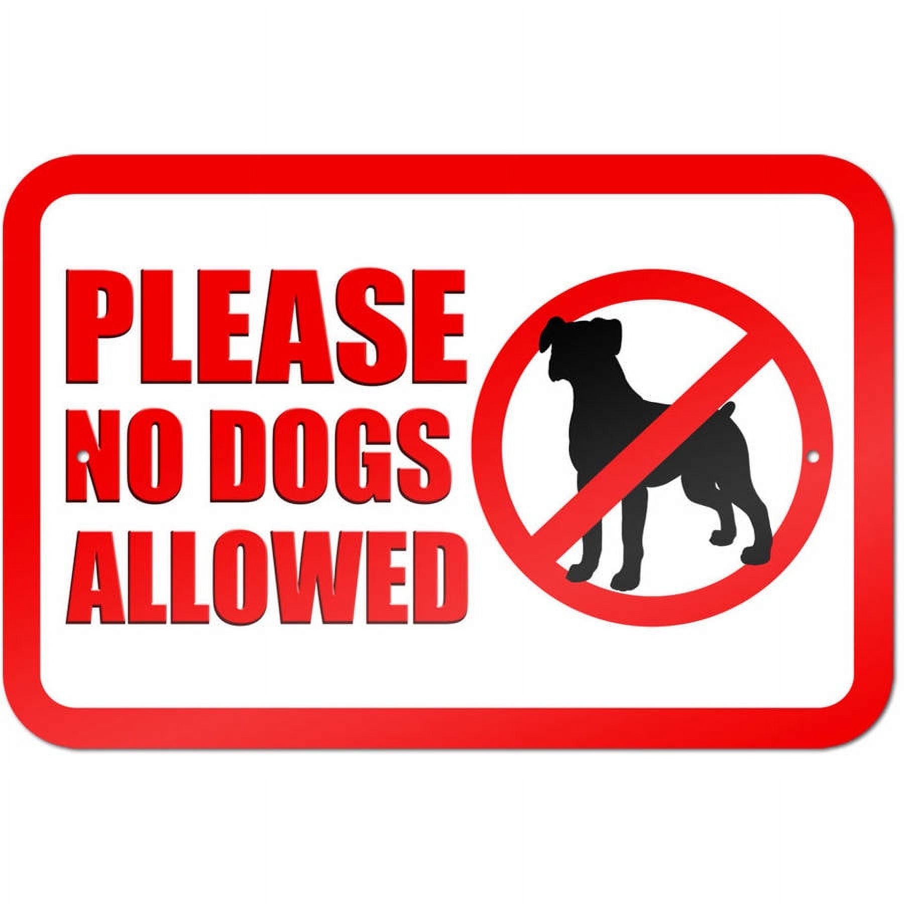 Dogs prohibited signs online
