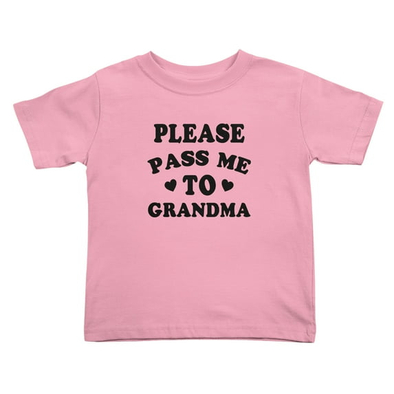 Please Pass Me To Grandma Cute Toddler T Shirts for Boys Girls (Pink, 3T)