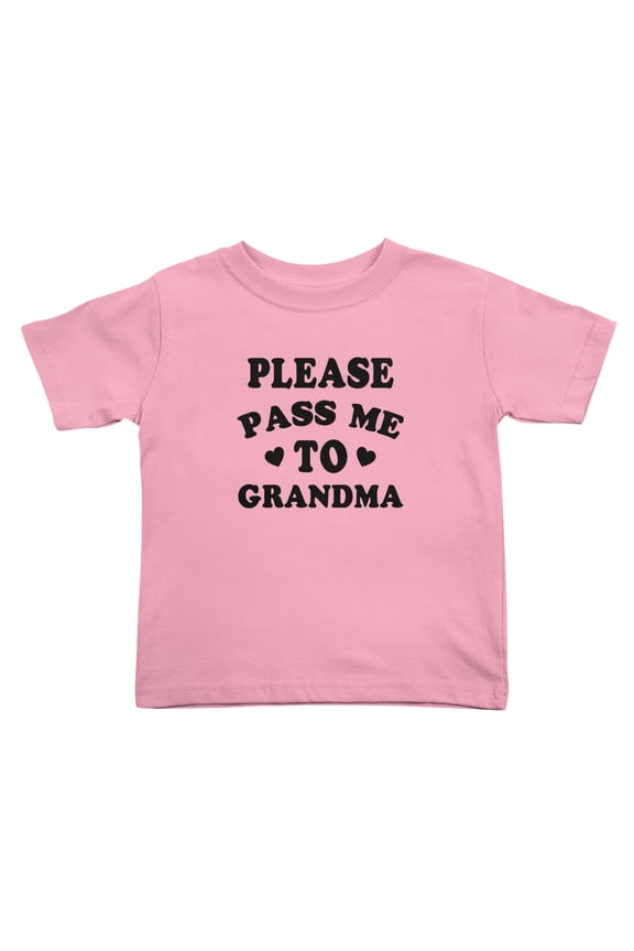 Please Pass Me To Grandma Cute Toddler T Shirts for Boys Girls (Pink, Youth S)