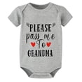 thumbnail image 1 of Please Pass Me To Grandma Newborn Going Home Outfits Short Sleeve Baby Girl Newborn Outfits White 0-3 Months Baby Boy Suit, 1 of 2
