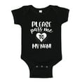 thumbnail image 1 of Please Pass Me To My Nani Baby Bodysuit One Piece 12 mo Black, 1 of 3