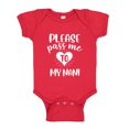 thumbnail image 1 of Please Pass Me To My Nani Baby Bodysuit One Piece 12 mo Red, 1 of 3