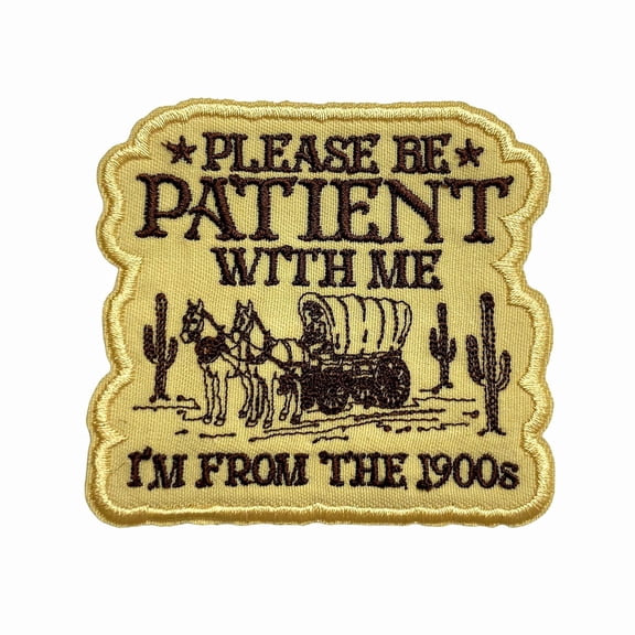 Please Be Patient With Me Tactical Morale Patch Funny Millennials Carriage Quote Sarcastic, Embroidered Hook And Loop Patches For Army Backpack, Vest, Hat, Dog Harness, Military Gifts Mom Dad