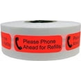 thumbnail image 1 of "Please Phone Ahead For Refills" Labels | 0.5 x 1.5 Inches Wide | 500 Pack, 1 of 1