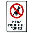 thumbnail image 1 of Please Pick Up After Your Pet No Dog Poop Warning Sign, No Dog Poop Security Metal Signs for Busines Home Outdoor Indoor Road Garage Street Wall Caution Decor 8 x 12 Inch, 1 of 4