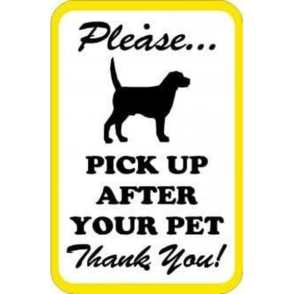 Please Pick Up After Your Pet Parking Signs Metal Sign Tin Sign 12x16 Inch - Caution Safety Warning Security Signs Indoor & Outdoor Signs for Home, Office, Work