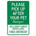 thumbnail image 1 of Please Pick Up After Your Pet Thank you Area Under Camera surveillance Fines Enforced Warning Sign, Clean Up Dog Poop Metal Signs for Business Wall Caution Decor 8 x 12 Inch, 1 of 4